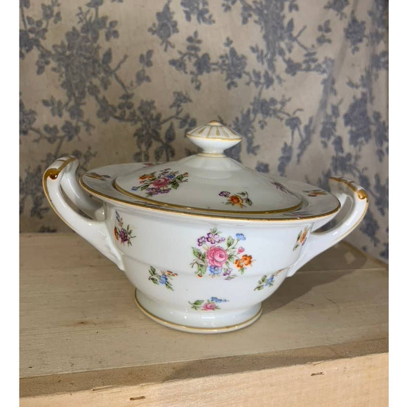 VTG RC Nippon Toki Kaisha Colorful Floral Sugar Bowl - Picture 3 of 7